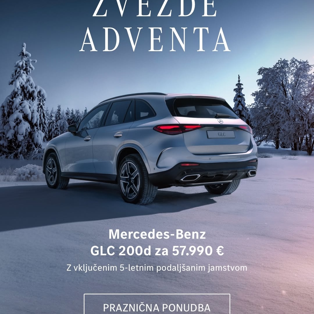 Mercedes-Benz GLC ponuja popolno ravnovesje med udobjem, zmogljivostjo in prefinjenim oblikovanjem – idealen sopotnik za trenutke, ki štejejo.
Obiščite salone Mercedes-Benz.